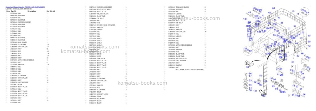 Komatsu PC3000-6 S/N 06397 Parts catalog cover Page 6