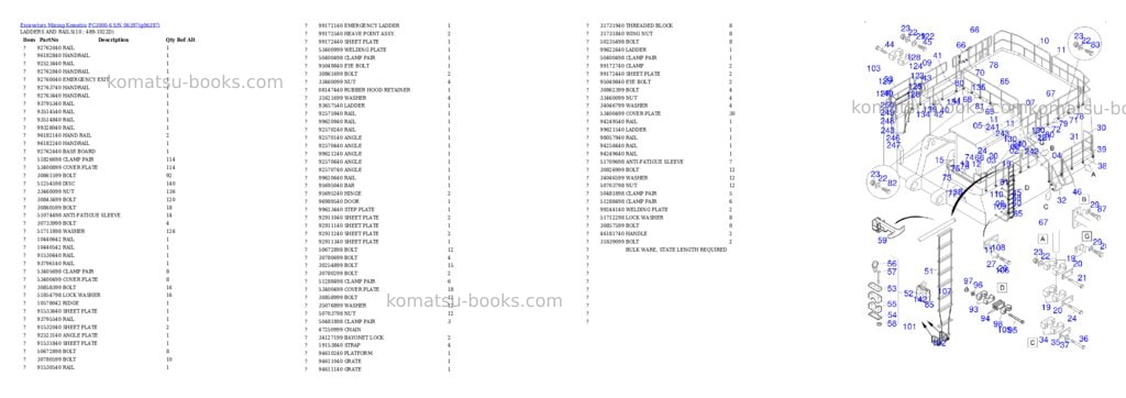 Komatsu PC3000-6 S/N 06397 Parts catalog cover Page 7