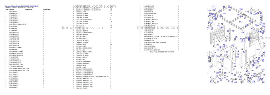 Komatsu PC3000-6 S/N 06397 Parts catalog cover Page 8