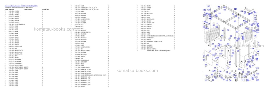 Komatsu PC3000-6 S/N 06397 Parts catalog cover Page 9