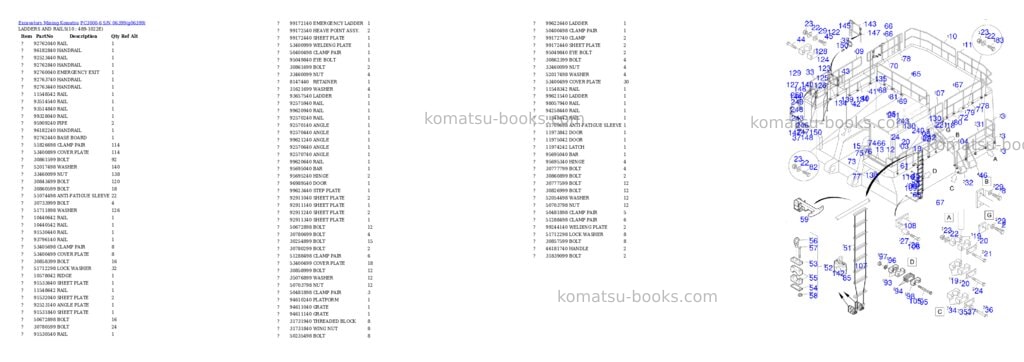 Komatsu PC3000-6 S/N 06399 Parts catalog cover Page 2