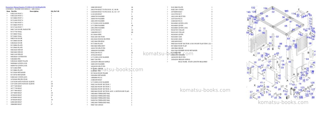 Komatsu PC3000-6 S/N 06399 Parts catalog cover Page 3