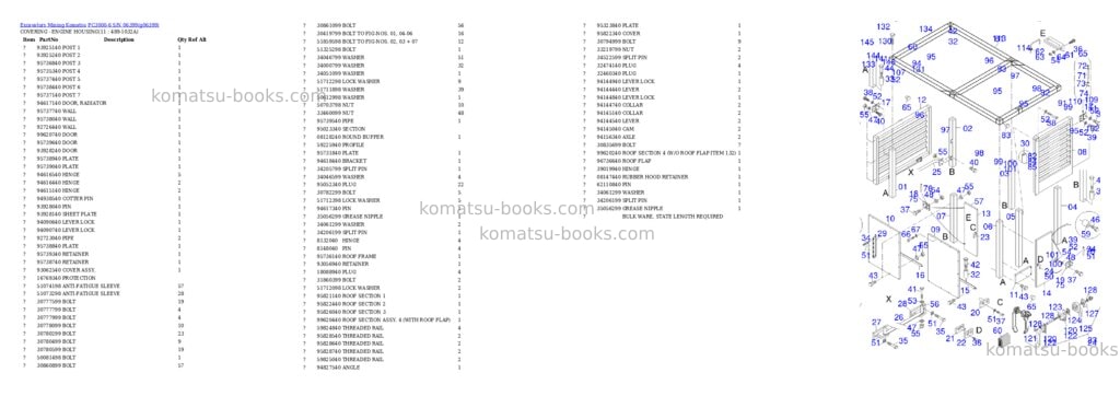 Komatsu PC3000-6 S/N 06399 Parts catalog cover Page 4