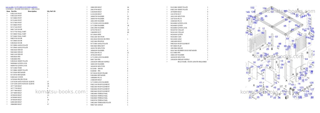 Komatsu PC3000-6 S/N 06401 Parts catalog cover Page 10