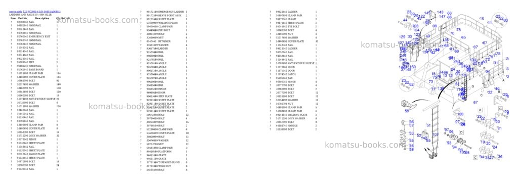 Komatsu PC3000-6 S/N 06401 Parts catalog cover Page 6