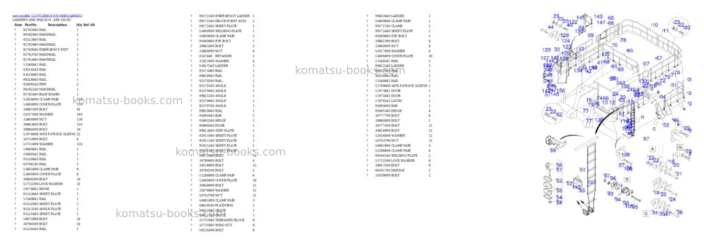 Komatsu PC3000-6 S/N 06401 Parts catalog cover Page 8