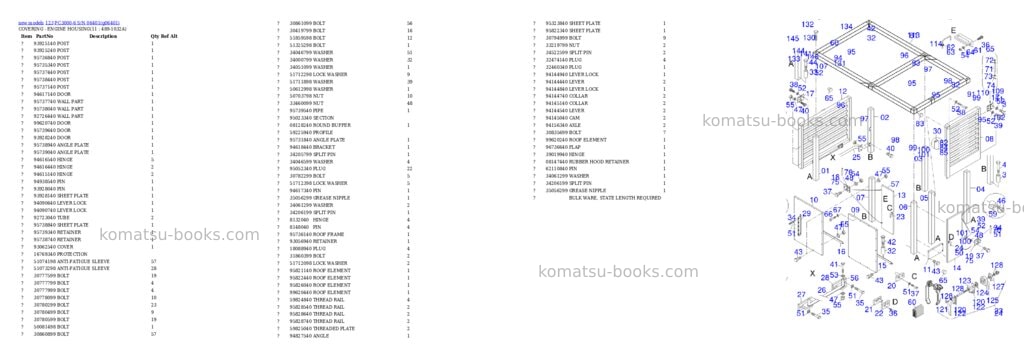 Komatsu PC3000-6 S/N 06401 Parts catalog cover Page 9