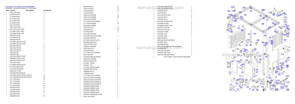 Komatsu PC3000-6 S/N 06404 Parts catalog cover Page 2