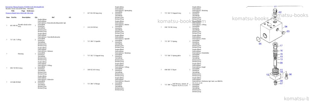 Komatsu pc4000-6 s/n 08154 Parts catalog cover