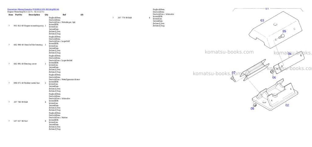 Komatsu pc4000-6 s/n 08154 Parts catalog cover Page 2