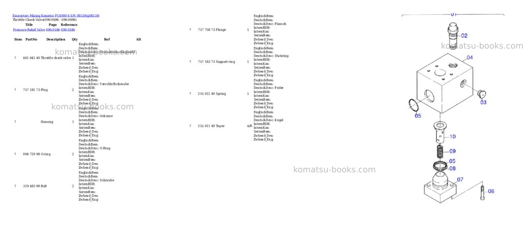 Komatsu pc4000-6 s/n 08159 Parts catalog cover Page 9