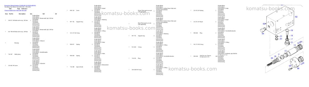 Komatsu pc4000-6e s/n 08165 Parts catalog cover Page 5 Komatsu pc4000-6e s/n 08165 Parts catalog cover Page 5
