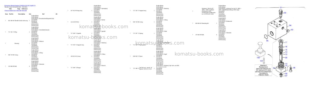 Komatsu pc4000-6 s/n 08173 Parts catalog cover Page 9 Komatsu pc4000-6 s/n 08173 Parts catalog cover Page 9