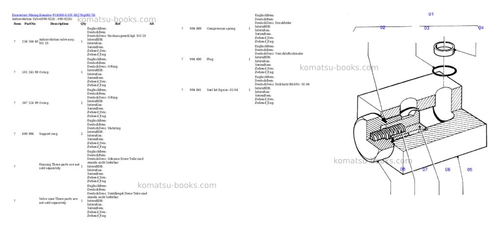 Komatsu pc4000-6 s/n 08178 Parts catalog cover Page 4 Komatsu pc4000-6 s/n 08178 Parts catalog cover Page 4