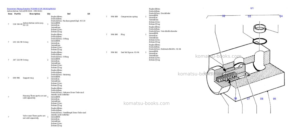 Komatsu pc4000-6 s/n 08183 Parts catalog cover Page 4