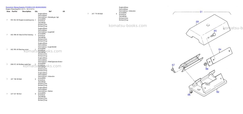 Komatsu pc4000-6 s/n 08200 Parts catalog cover Page 2 Komatsu pc4000-6 s/n 08200 Parts catalog cover Page 2