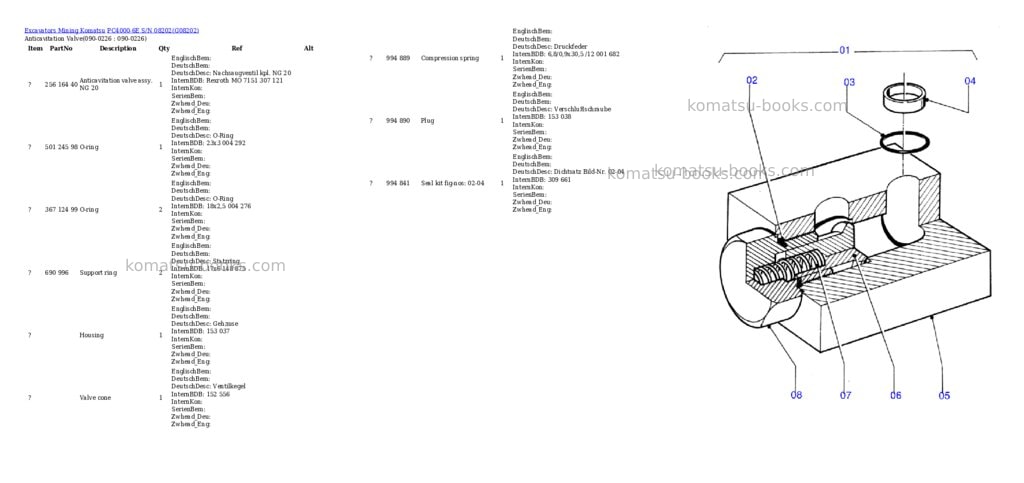 Komatsu pc4000-6e s/n 08202 Parts catalog cover Page 2 Komatsu pc4000-6e s/n 08202 Parts catalog cover Page 2