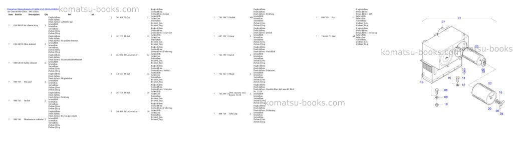 Komatsu pc4000-6 s/n 08205 Parts catalog cover Page 10 Komatsu pc4000-6 s/n 08205 Parts catalog cover Page 10