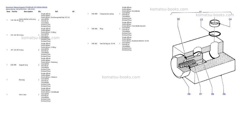 Komatsu pc4000-6e s/n 08208 Parts catalog cover Page 2 Komatsu pc4000-6e s/n 08208 Parts catalog cover Page 2
