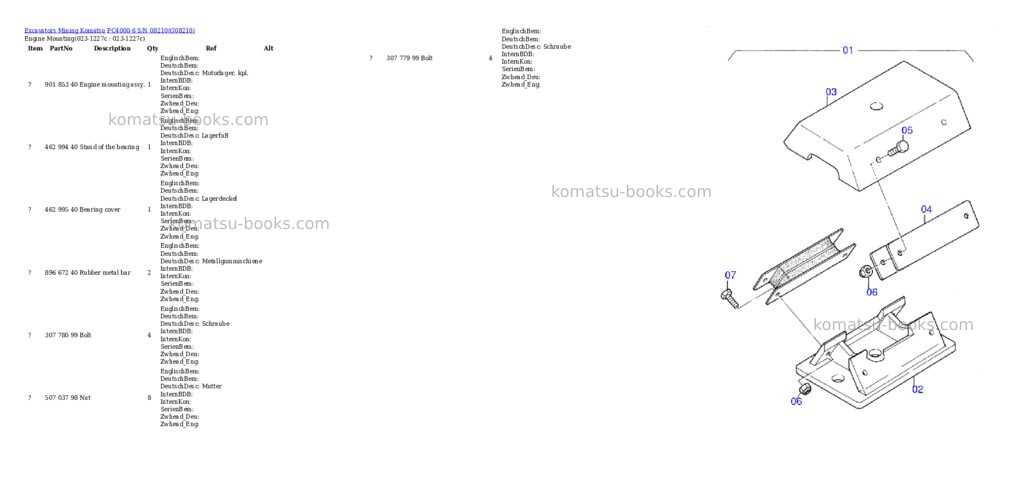Komatsu pc4000-6 s/n 08210 Parts catalog cover Page 2
