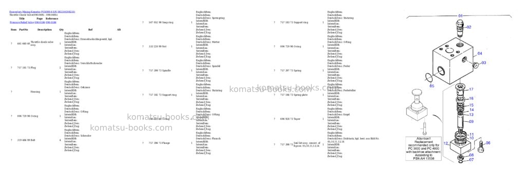 Komatsu pc4000-6 s/n 08210 Parts catalog cover Page 9