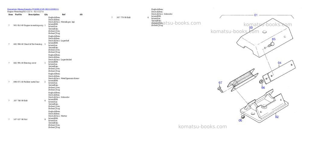 Komatsu pc4000-6 s/n 08211 Parts catalog cover Page 2