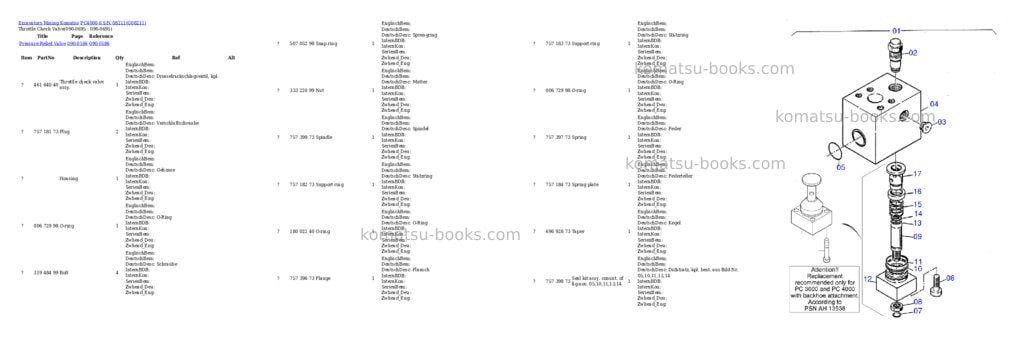 Komatsu pc4000-6 s/n 08211 Parts catalog cover Page 9