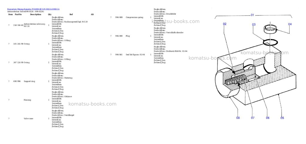 Komatsu pc4000-6e s/n 08215 Parts catalog cover Page 2 Komatsu pc4000-6e s/n 08215 Parts catalog cover Page 2