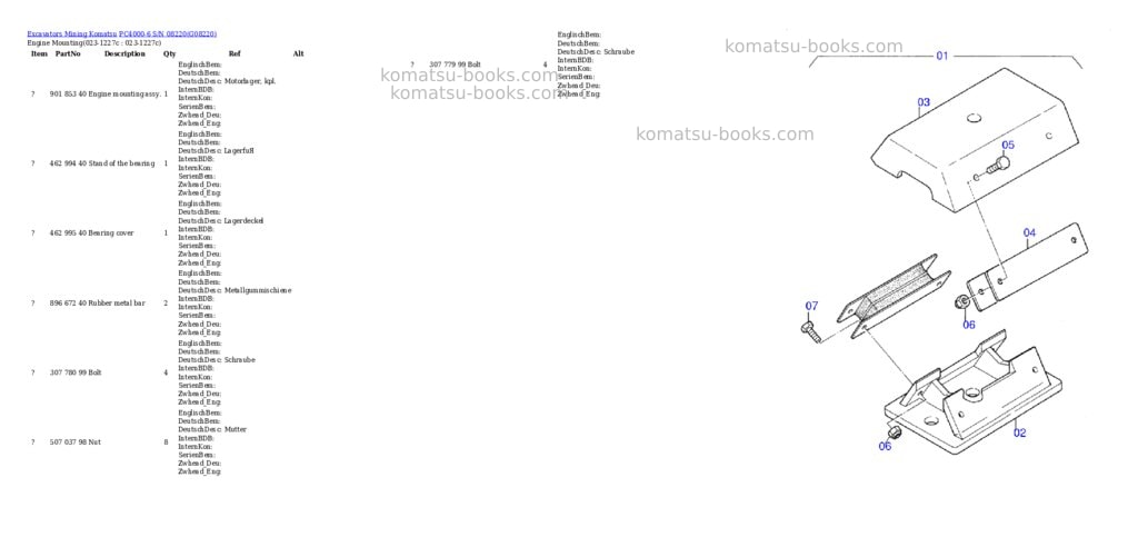 Komatsu pc4000-6 s/n 08220 Parts catalog cover Page 2