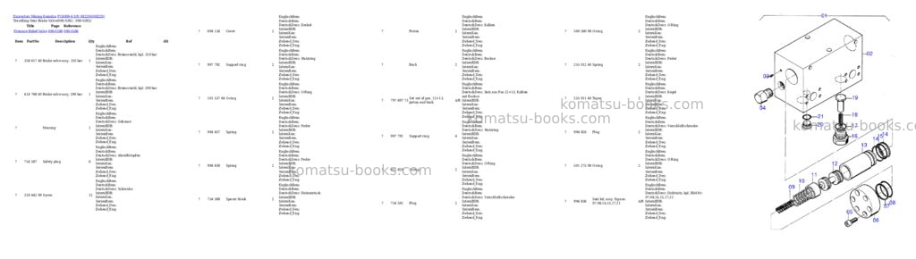 Komatsu pc4000-6 s/n 08220 Parts catalog cover Page 7