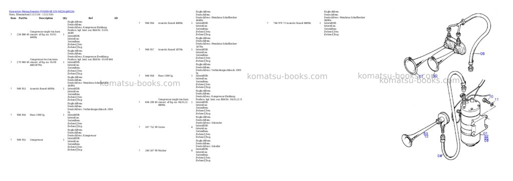 Komatsu pc4000-6e s/n 08226 Parts catalog cover Page 10 Komatsu pc4000-6e s/n 08226 Parts catalog cover Page 10