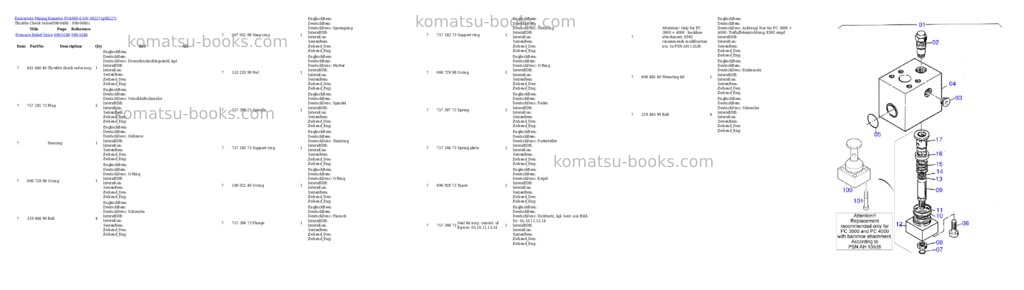 Komatsu pc4000-6 s/n 08227 Parts catalog cover Page 9