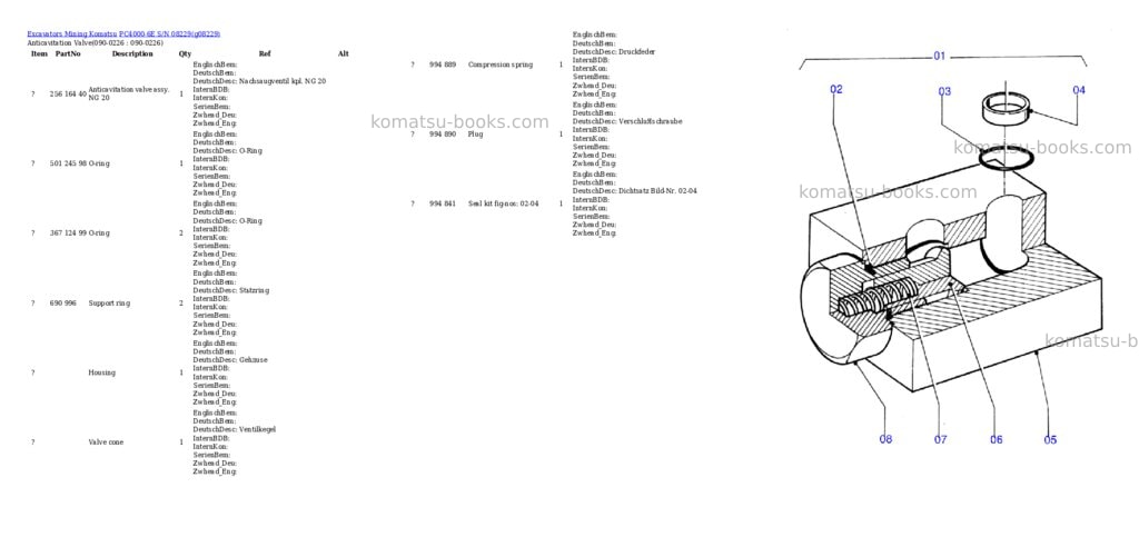 Komatsu pc4000-6e s/n 08229 Parts catalog cover Page 2