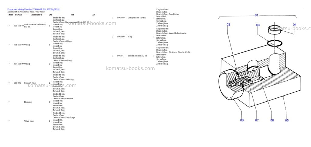 Komatsu pc4000-6e s/n 08231 Parts catalog cover Page 2 Komatsu pc4000-6e s/n 08231 Parts catalog cover Page 2