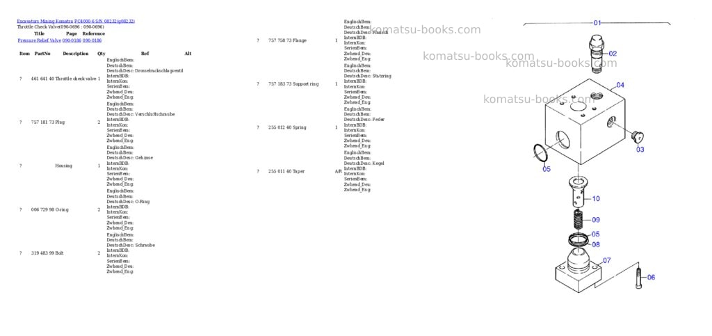 Komatsu pc4000-6 s/n 08232 Parts catalog cover Page 10