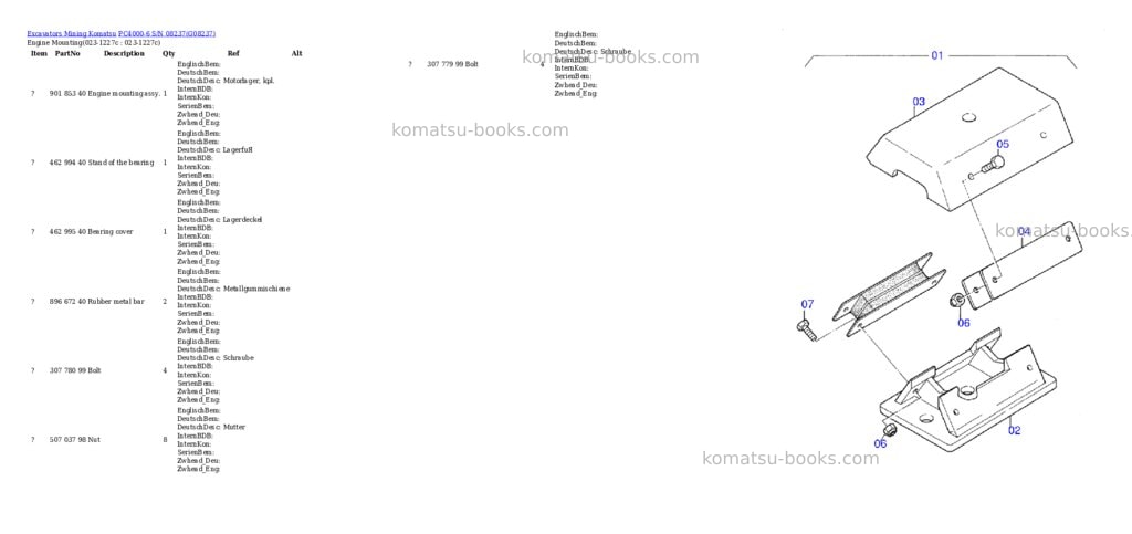 Komatsu pc4000-6 s/n 08237 Parts catalog cover Page 2