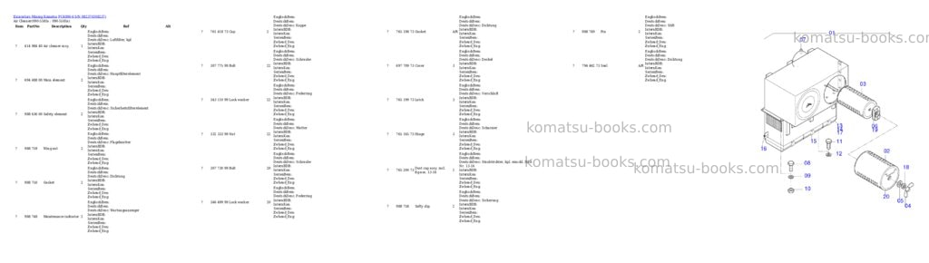 Komatsu pc4000-6 s/n 08237 Parts catalog cover Page 8