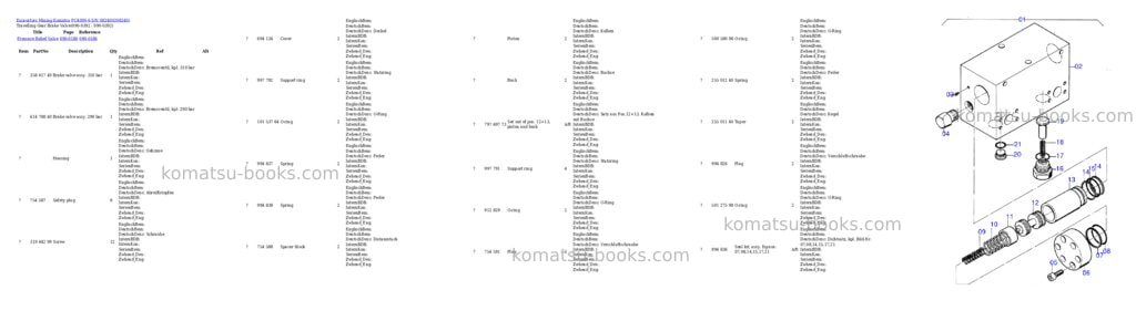 Komatsu pc4000-6 s/n 08240 Parts catalog cover Page 5 Komatsu pc4000-6 s/n 08240 Parts catalog cover Page 5