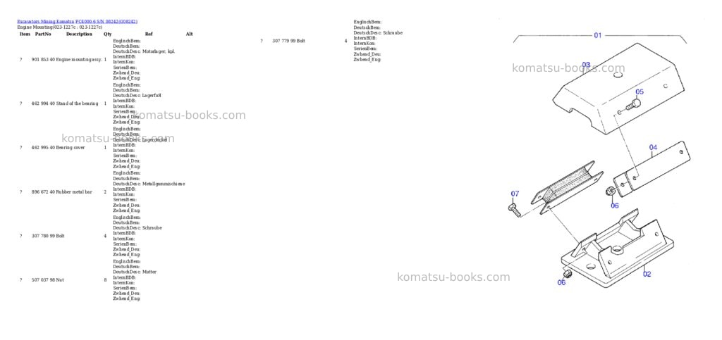 Komatsu pc4000-6 s/n 08242 Parts catalog cover Page 2
