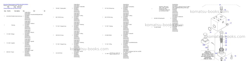 Komatsu pc4000-6 s/n 08242 Parts catalog cover Page 6