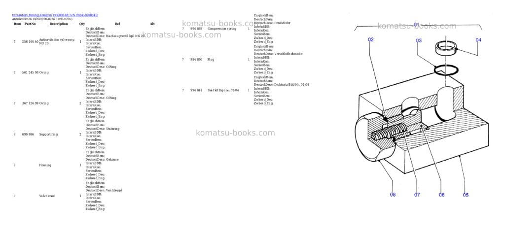 Komatsu pc4000-6e s/n 08245 Parts catalog cover Komatsu pc4000-6e s/n 08245 Parts catalog cover