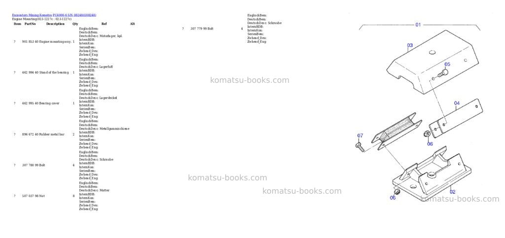 Komatsu pc4000-6 s/n 08248 Parts catalog cover Page 2 Komatsu pc4000-6 s/n 08248 Parts catalog cover Page 2