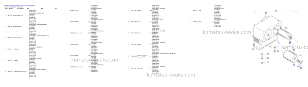Komatsu pc4000-6 s/n 08248 Parts catalog cover Page 8 Komatsu pc4000-6 s/n 08248 Parts catalog cover Page 8