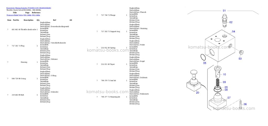Komatsu pc4000-6 s/n 08249 Parts catalog cover Page 8