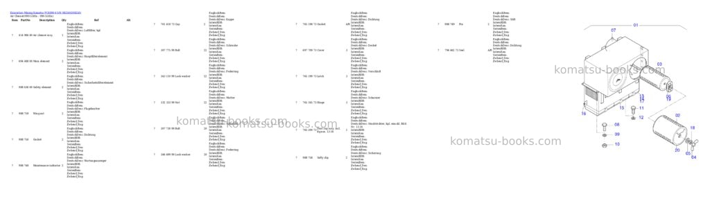 Komatsu pc4000-6 s/n 08250 Parts catalog cover Page 7 Komatsu pc4000-6 s/n 08250 Parts catalog cover Page 7