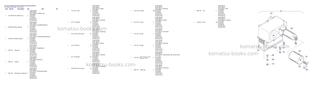 Komatsu pc4000-6 s/n 08252 Parts catalog cover Page 8 Komatsu pc4000-6 s/n 08252 Parts catalog cover Page 8