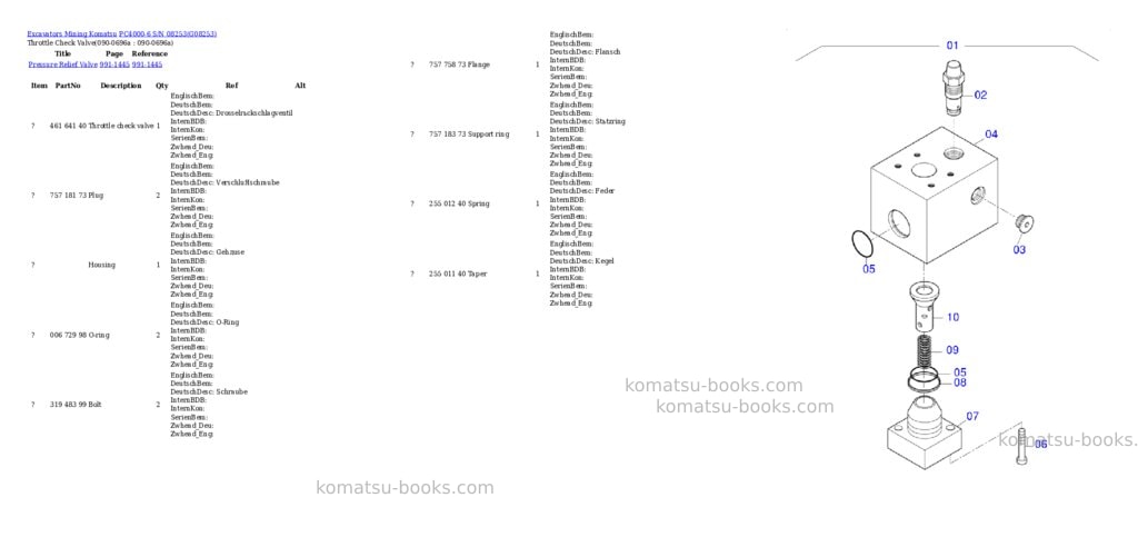 Komatsu pc4000-6 s/n 08253 Parts catalog cover Page 7 Komatsu pc4000-6 s/n 08253 Parts catalog cover Page 7