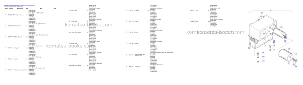 Komatsu pc4000-6 s/n 08253 Parts catalog cover Page 8 Komatsu pc4000-6 s/n 08253 Parts catalog cover Page 8