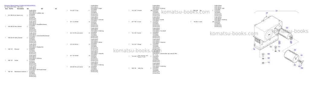 Komatsu pc4000-6 s/n 08255 Parts catalog cover Page 7 Komatsu pc4000-6 s/n 08255 Parts catalog cover Page 7