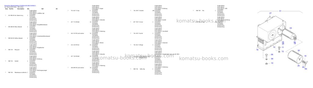 Komatsu pc4000-6 s/n 08257 Parts catalog cover Page 9 Komatsu pc4000-6 s/n 08257 Parts catalog cover Page 9